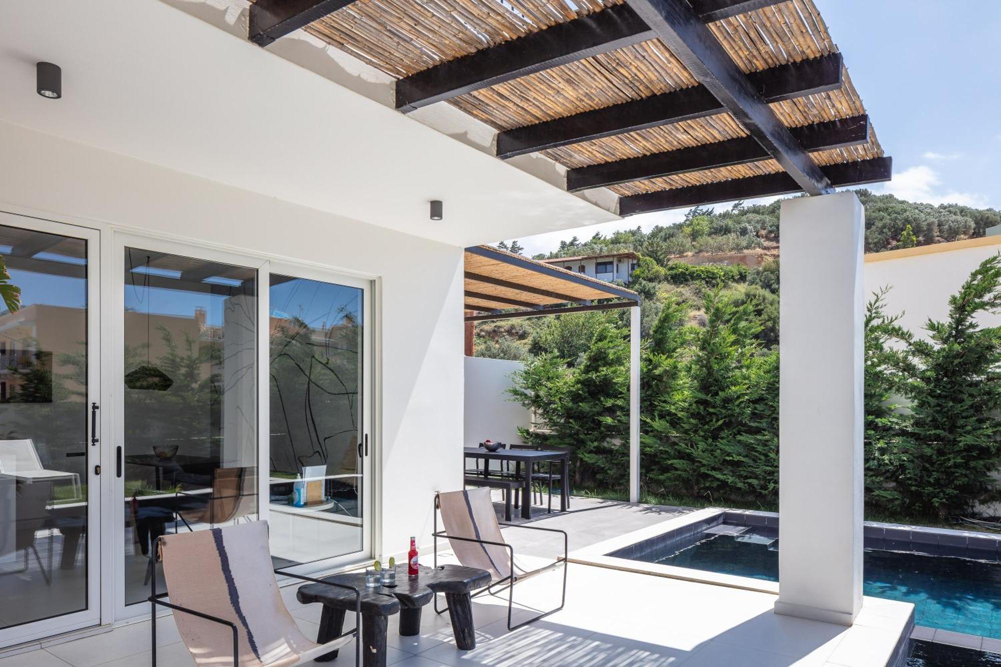Modern Villa Casa Filo Verde With Private Pool & Bbq,200M From The Beach Plakias Exterior foto
